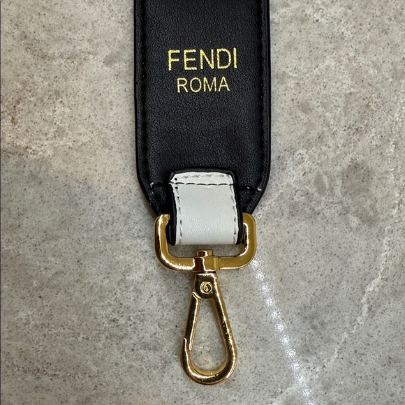 Authentic Fendi Kan I F Logo Shoulder Bag – Blue/Black/White – Gold Hardware - Picture 13 of 16
